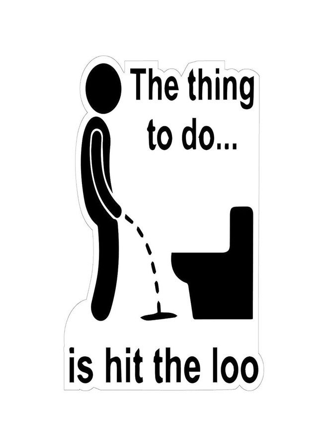 100yellow® Funny Theme Medium Size Transparent Toilet Sticker (PVC Vinyl; 10 X 8 Inch; Multicolour) - Image 1