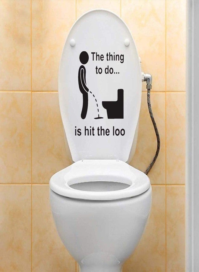 100yellow® Funny Theme Medium Size Transparent Toilet Sticker (PVC Vinyl; 10 X 8 Inch; Multicolour) - Image 5