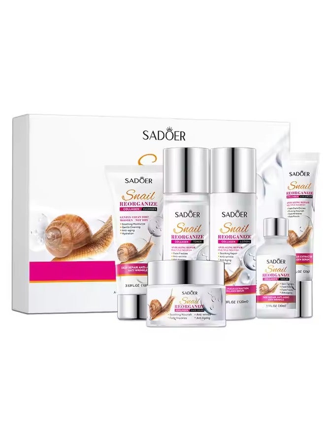 SADOER Snail Reorganize Collagen Anti Aging Six Piece Set