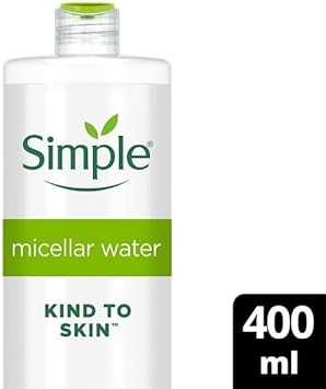 simple ماء ميسيلار بسيط لطيف على البشرة ماء ثلاثي التنقية بروفيتامين B5 B3 C بدون عطر بدون مواد كيميائية قاسية يزيل المكياج بلطف يهدئ البشرة 400 مل عبوة من 3 - Image 2