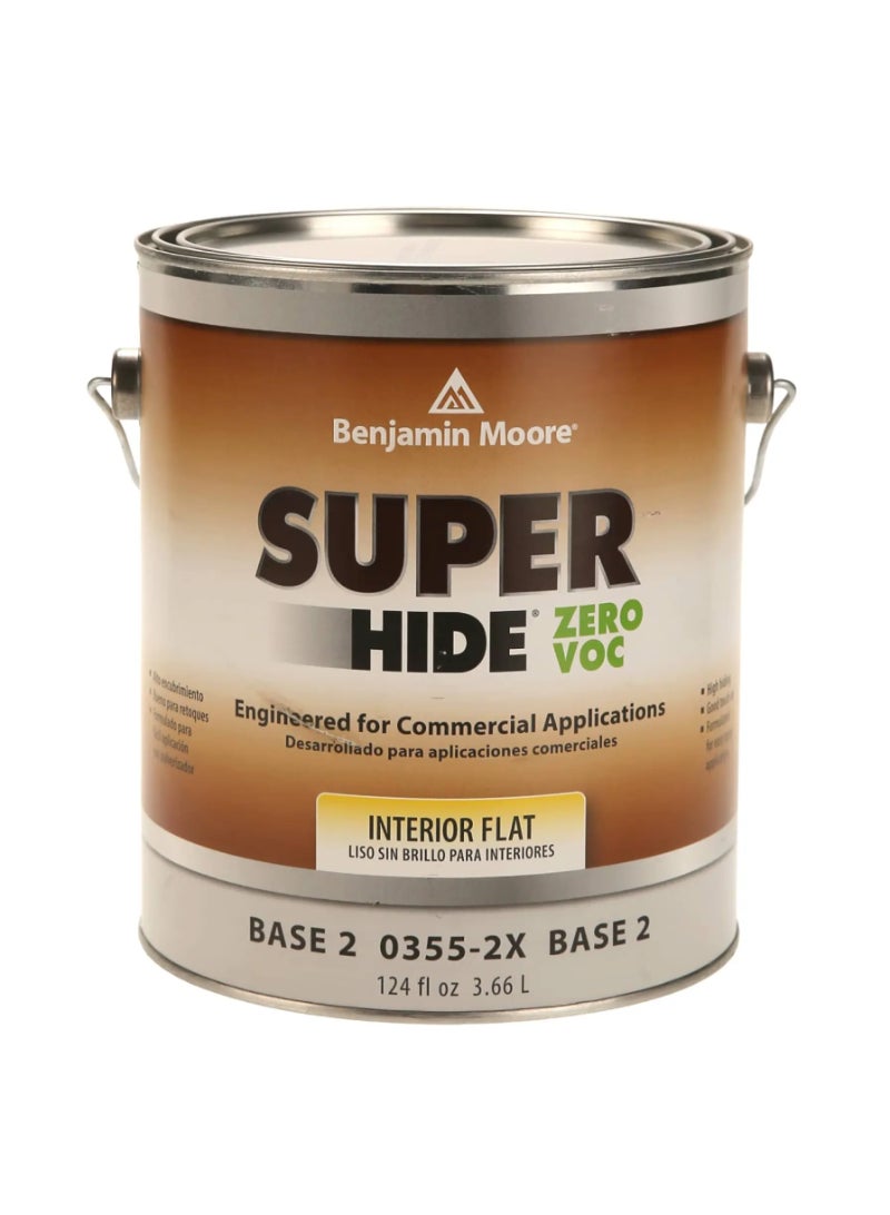 Benjamin Moore Super Hide® Zero VOC Interior Flat Paint (3.66 L, Base 2)