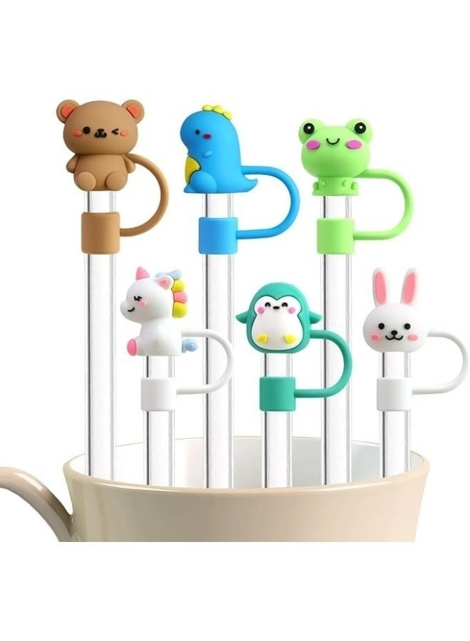 فالمر مجموعة شفاطات زجاجية مع غطاء سيليكون على شكل ستيتش – 2 شفاطة زجاجية قابلة لإعادة الاستخدام + 2 فرشاة تنظيف لسهولة العناية، تصميم لطيف وأشكال مختلفة للمشروبات الساخنة والباردة - Image 2