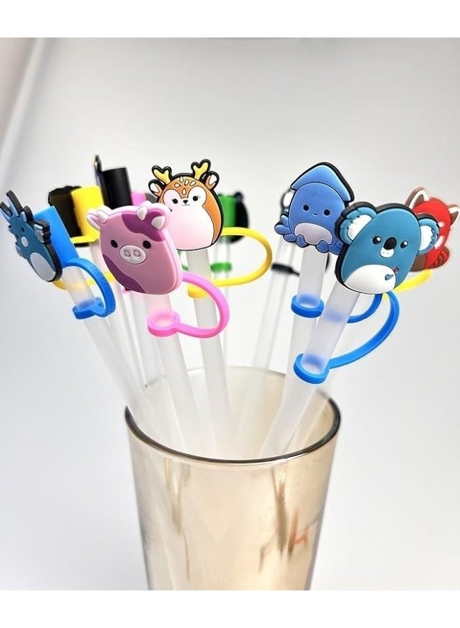 فالمر مجموعة شفاطات زجاجية مع غطاء سيليكون على شكل ستيتش – 2 شفاطة زجاجية قابلة لإعادة الاستخدام + 2 فرشاة تنظيف لسهولة العناية، تصميم لطيف وأشكال مختلفة للمشروبات الساخنة والباردة - Image 4