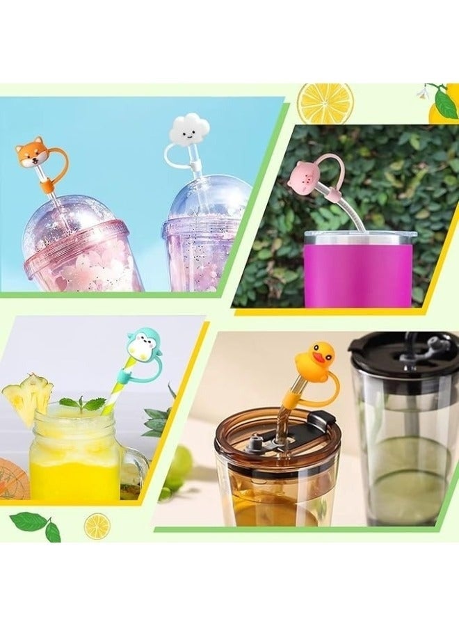 فالمر مجموعة شفاطات زجاجية مع غطاء سيليكون على شكل ستيتش – 2 شفاطة زجاجية قابلة لإعادة الاستخدام + 2 فرشاة تنظيف لسهولة العناية، تصميم لطيف وأشكال مختلفة للمشروبات الساخنة والباردة - Image 3