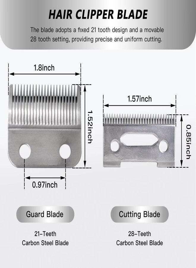 GRABOTE Upgraded Steel Hair Clipper Blade for Wahl Precision MC3 Blades, Pack of 2 Steel Blades Replacement for 2-Hole Standard Wedge 5 Star Legend Clippers - Image 3