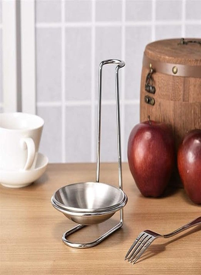 REPLEX Metal Multifunctional Spoon Rack Ladle Holder, Storage Organizer Oil Spoon Rest Lid Stand Holder Spatula Rack Shelf Tray - Standard, Silver - Image 3