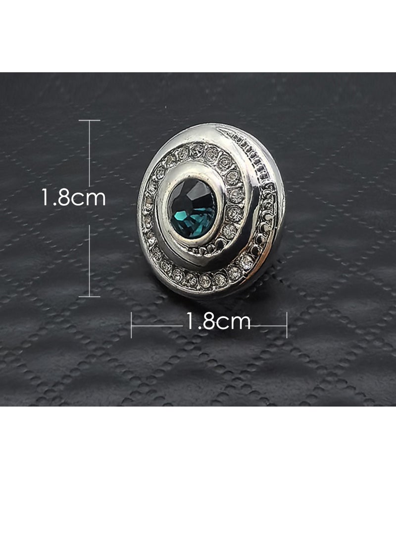 Silver Round Spiral Pin Brooch, Shiny Crystal Pin Brooch for Women Men Children, Circle Lapel Pins Shirt Collar Brooch Buckle Lapel Pins Badge Suit Clip Accessory for Clothing Bags Jackets Shirts.  - Image 2