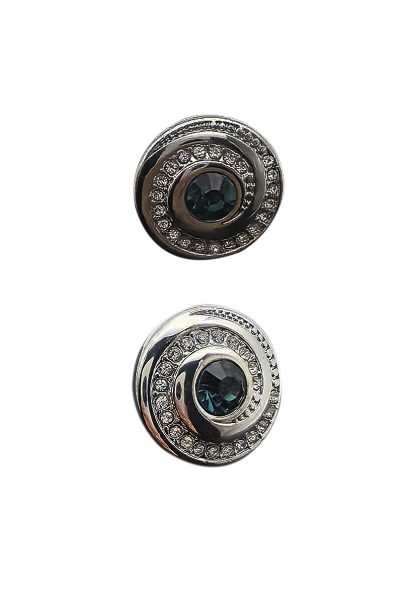Silver Round Spiral Pin Brooch, Shiny Crystal Pin Brooch for Women Men Children, Circle Lapel Pins Shirt Collar Brooch Buckle Lapel Pins Badge Suit Clip Accessory for Clothing Bags Jackets Shirts.  - Image 1