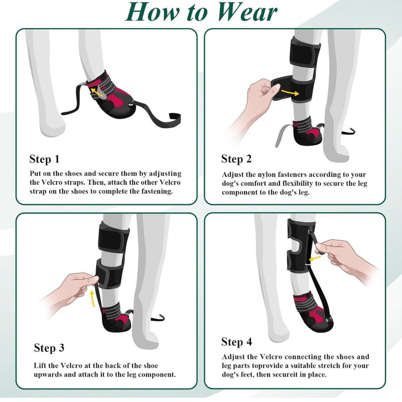 Zunate Dog Foot Brace Breathable High Elastic Sock Design Anti Slip Sole Outdoor Use Easy Clean Maintain XL Size - Image 3