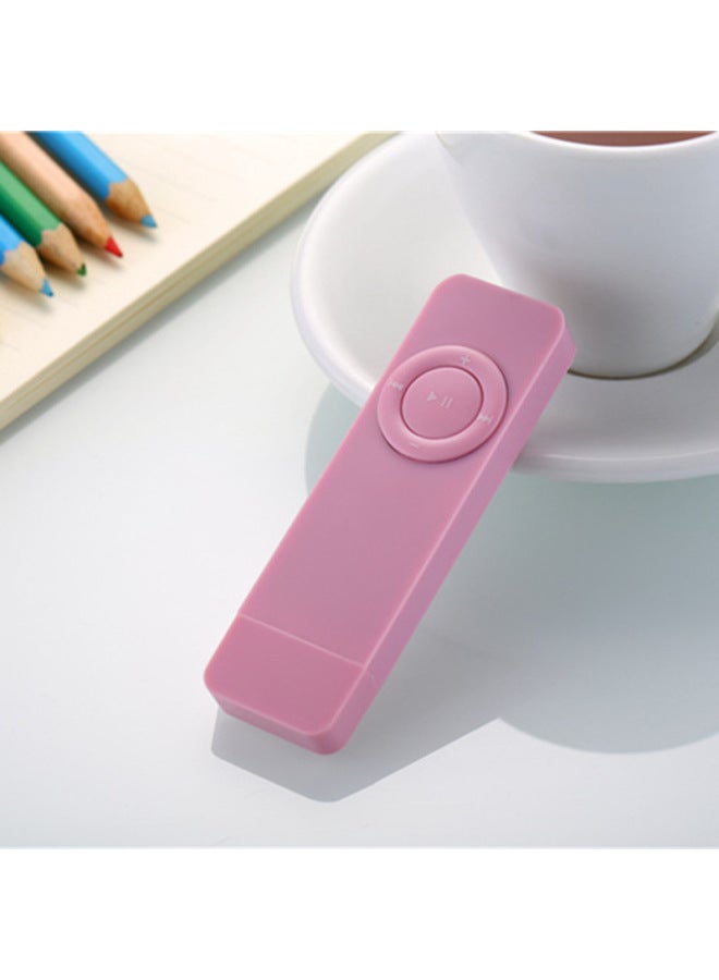 USB In-line MP3 Walkman Support TF Card Sports Mp3 Super Long Standby Necklace Sports MP3 Shipping Without Card-Body Color:Pink-Memory Capacity:4GB  - Image 1