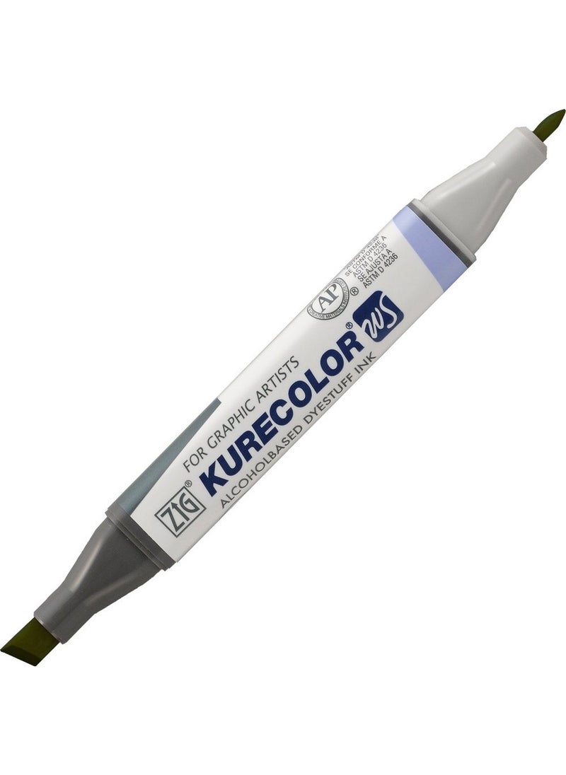 Zig Kurecolor KC3000 Twin S Marker Pen 544-545 Olive Green  - Image 2