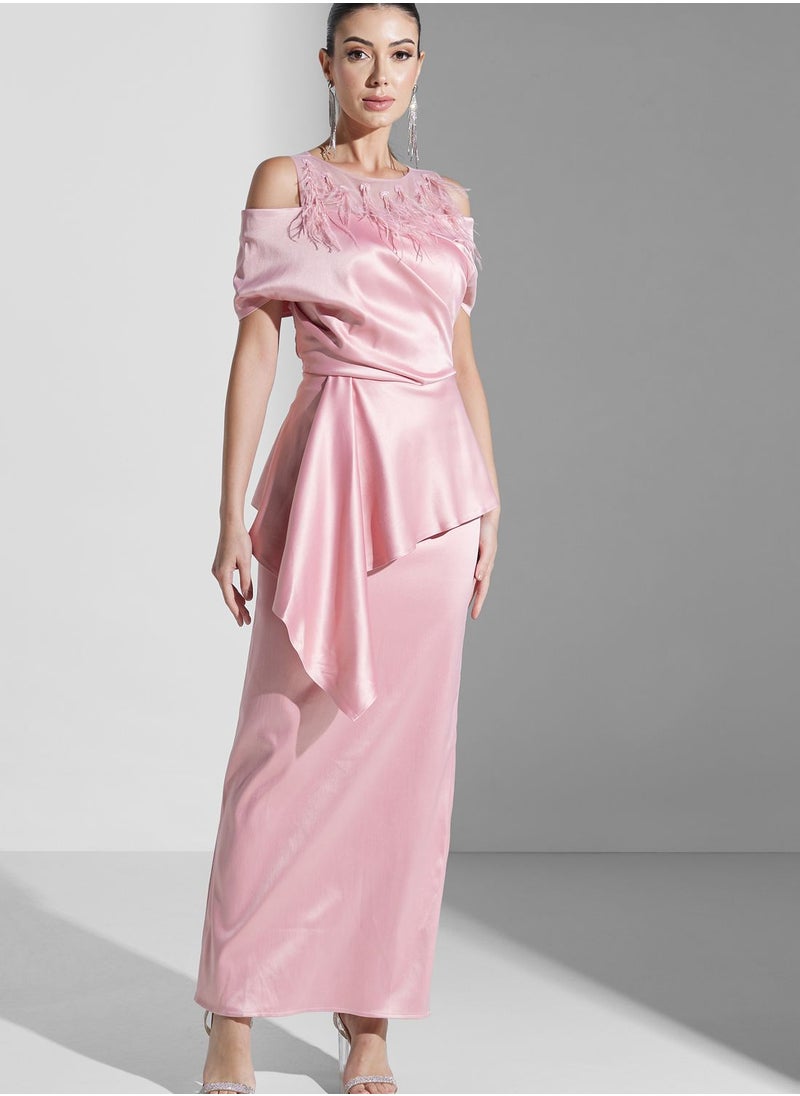 Iyra Lace Detail Ruffle Dress  - Image 1