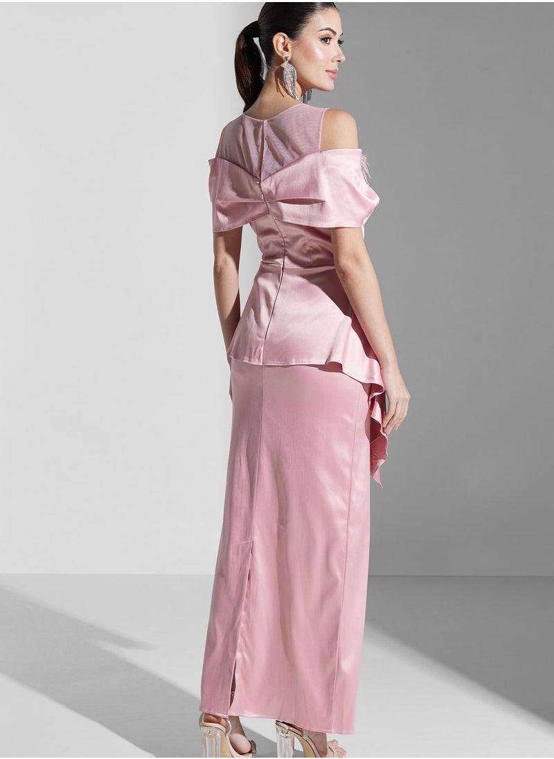 Iyra Lace Detail Ruffle Dress  - Image 2