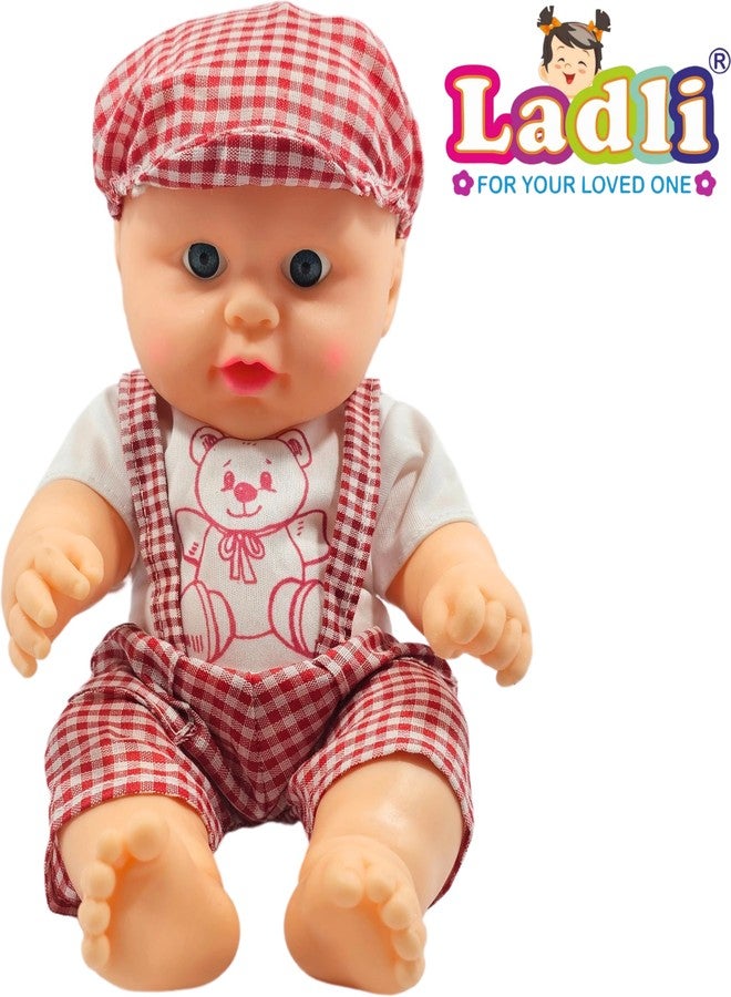 Ladli® Cute Little Boy Rubber Realistic Cute Vinyl New Born Doll for Kids Rotatable Legs Arms with Removable Clothes Doll for Babies Golu Baba Soft Cute Dolls for Kids Little Boy Toy Baby - Image 2