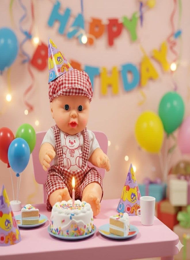 Ladli® Cute Little Boy Rubber Realistic Cute Vinyl New Born Doll for Kids Rotatable Legs Arms with Removable Clothes Doll for Babies Golu Baba Soft Cute Dolls for Kids Little Boy Toy Baby - Image 3