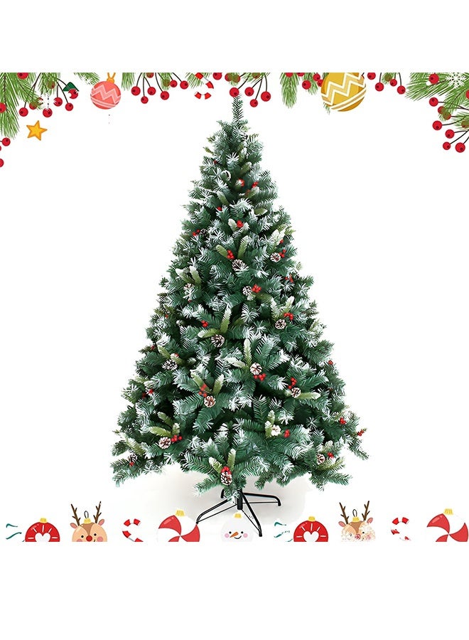 بيوينتي شجرة عيد الميلاد الاصطناعية 2.4m 1600 نصائح شجرة عيد الميلاد مع قوية معدنية وقف أشجار العطلة- سهلة التجميع الاصطناعي PVC شجرة عيد الميلاد للمنزل والمكتب والحزب والسنة الجديدة ديكور عيد الميلاد (7.9FT) - Image 1