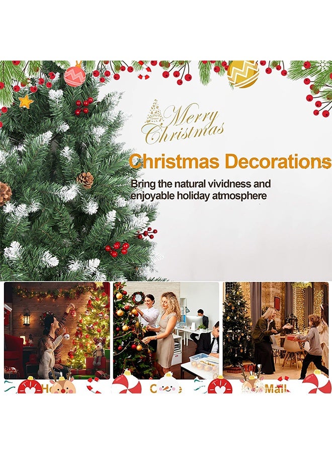 بيوينتي شجرة عيد الميلاد الاصطناعية 2.4m 1600 نصائح شجرة عيد الميلاد مع قوية معدنية وقف أشجار العطلة- سهلة التجميع الاصطناعي PVC شجرة عيد الميلاد للمنزل والمكتب والحزب والسنة الجديدة ديكور عيد الميلاد (7.9FT) - Image 5