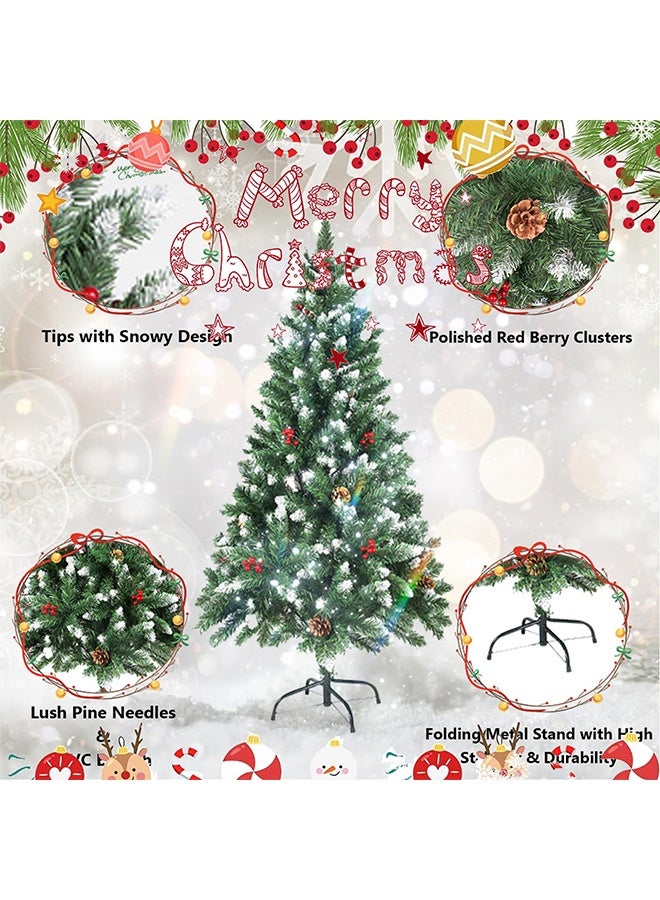 بيوينتي شجرة عيد الميلاد الاصطناعية 2.4m 1600 نصائح شجرة عيد الميلاد مع قوية معدنية وقف أشجار العطلة- سهلة التجميع الاصطناعي PVC شجرة عيد الميلاد للمنزل والمكتب والحزب والسنة الجديدة ديكور عيد الميلاد (7.9FT) - Image 2