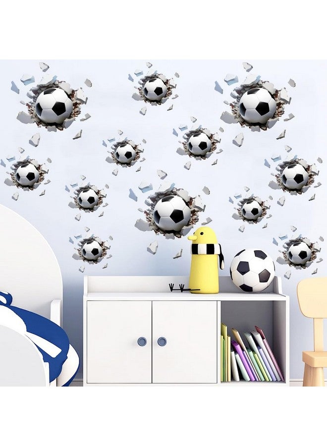 Runtoo 3D Soccer Wall Decal Sports Break Through Wall Stickers Kids Baby Boys Nursery Playroom Classroom Home Decor - Image 3
