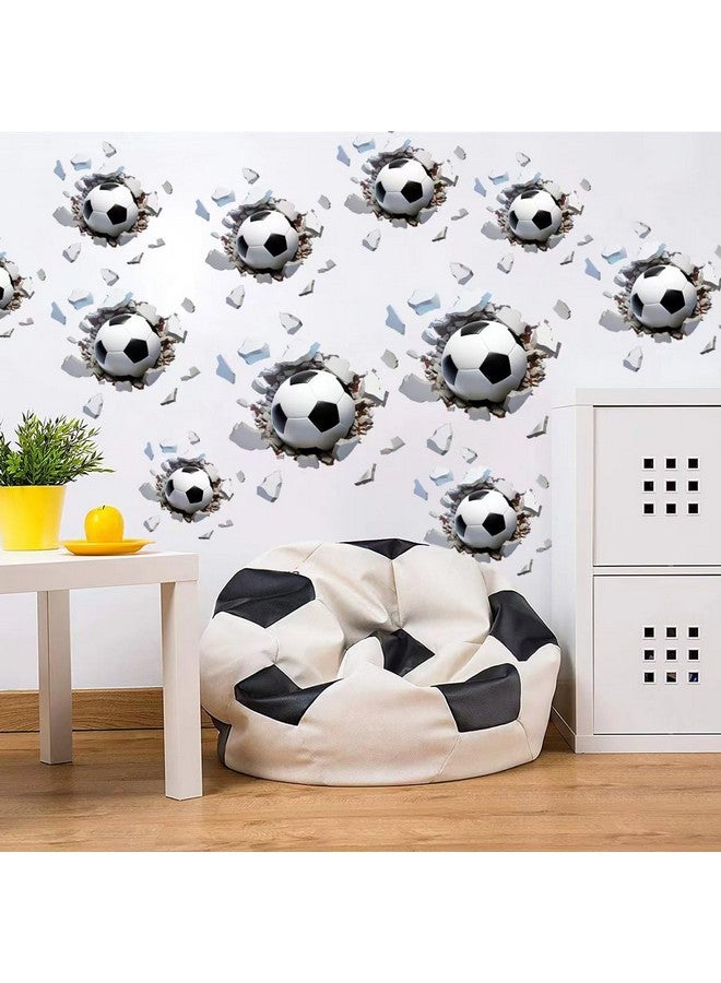 Runtoo 3D Soccer Wall Decal Sports Break Through Wall Stickers Kids Baby Boys Nursery Playroom Classroom Home Decor - Image 1