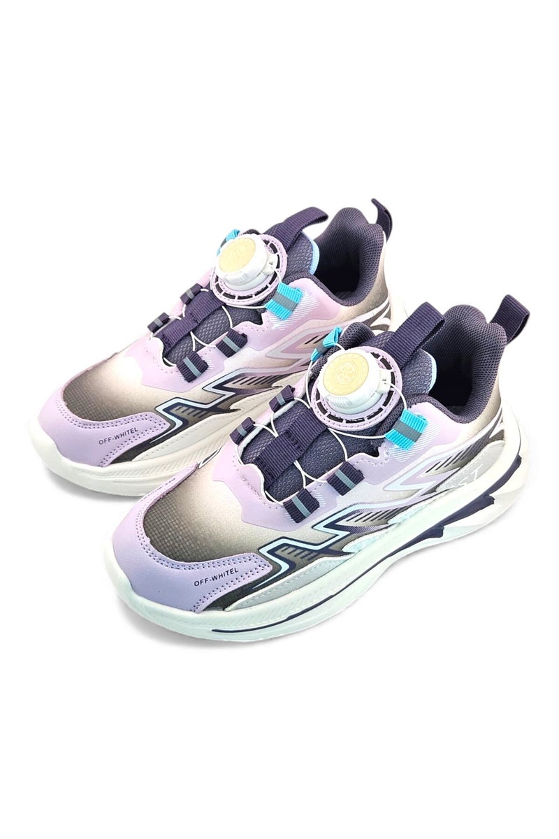 Feet First Bolt Flow Kids Lightweight Sports Sneakers 86-890-21 Pink/Purple - Image 2
