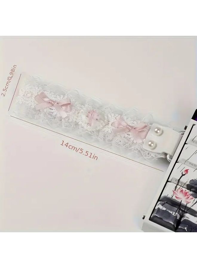 Blue Lace Ribbons For Keyboard Decoration DIY Valentine Gifts For Couples - Image 2