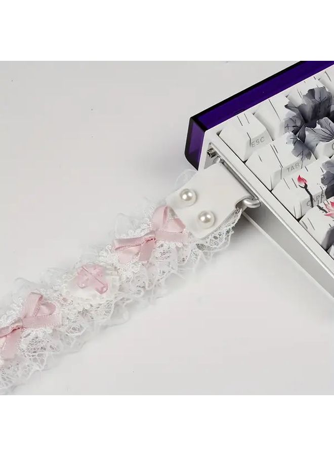 Blue Lace Ribbons For Keyboard Decoration DIY Valentine Gifts For Couples - Image 4