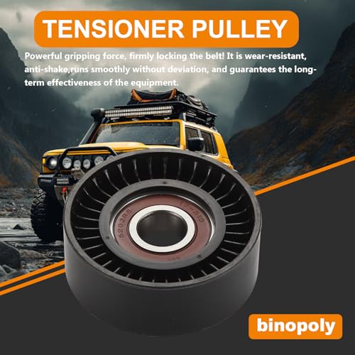 binopoly 36313 Belt TensionerIdler Pulley for 20042019 Chrysler 300SebringAspenPacifica Dodge ChallengerChargerMagnumDurango CommanderGrand Cherokee OE4593817AB 30637141 7B0903315A - Image 3