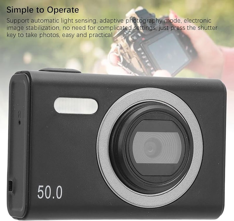 Digital Camera 48MP Photo HD Video 2.2 Inch TFT Screen Compact White Type 1 Easy Operation Long Battery Life Ideal For Travel - Image 5