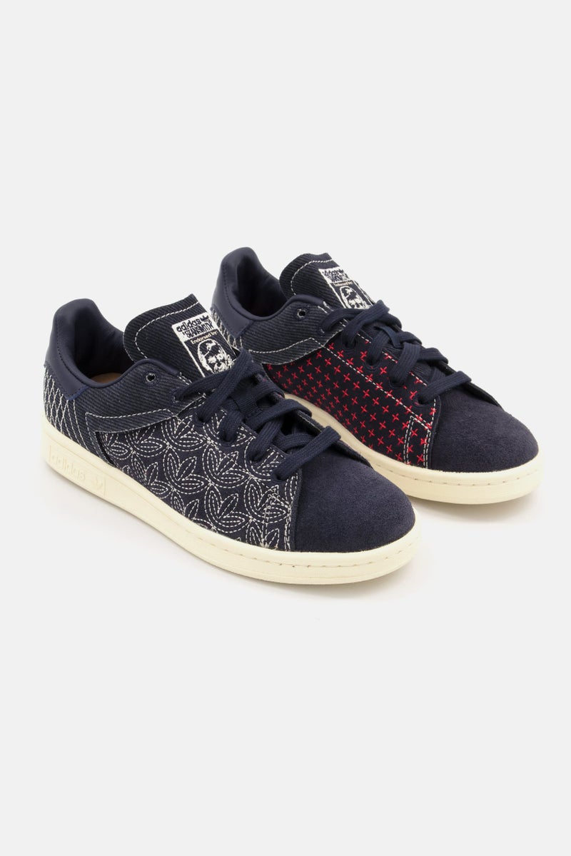 adidas Originals Kids Boy Stan Smith Lace Up Sports Shoes, Navy - Image 1