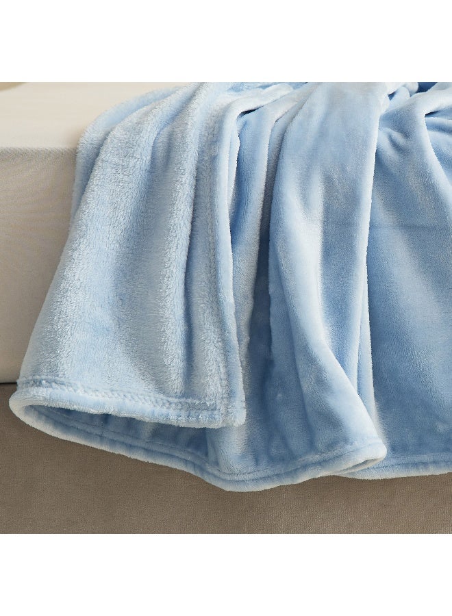 Home Box بطانية أطفال توأم ميكرو فلانيل - أزرق فاتح - Image 5