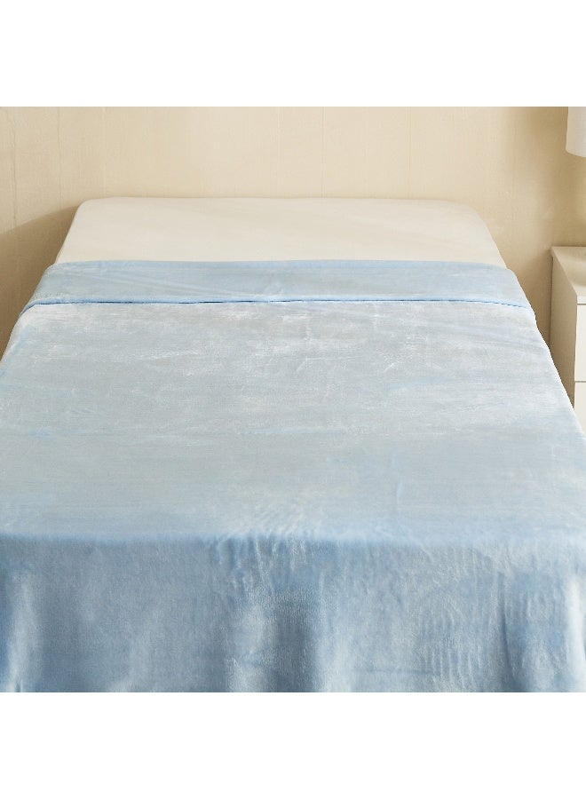 Home Box بطانية أطفال توأم ميكرو فلانيل - أزرق فاتح - Image 3