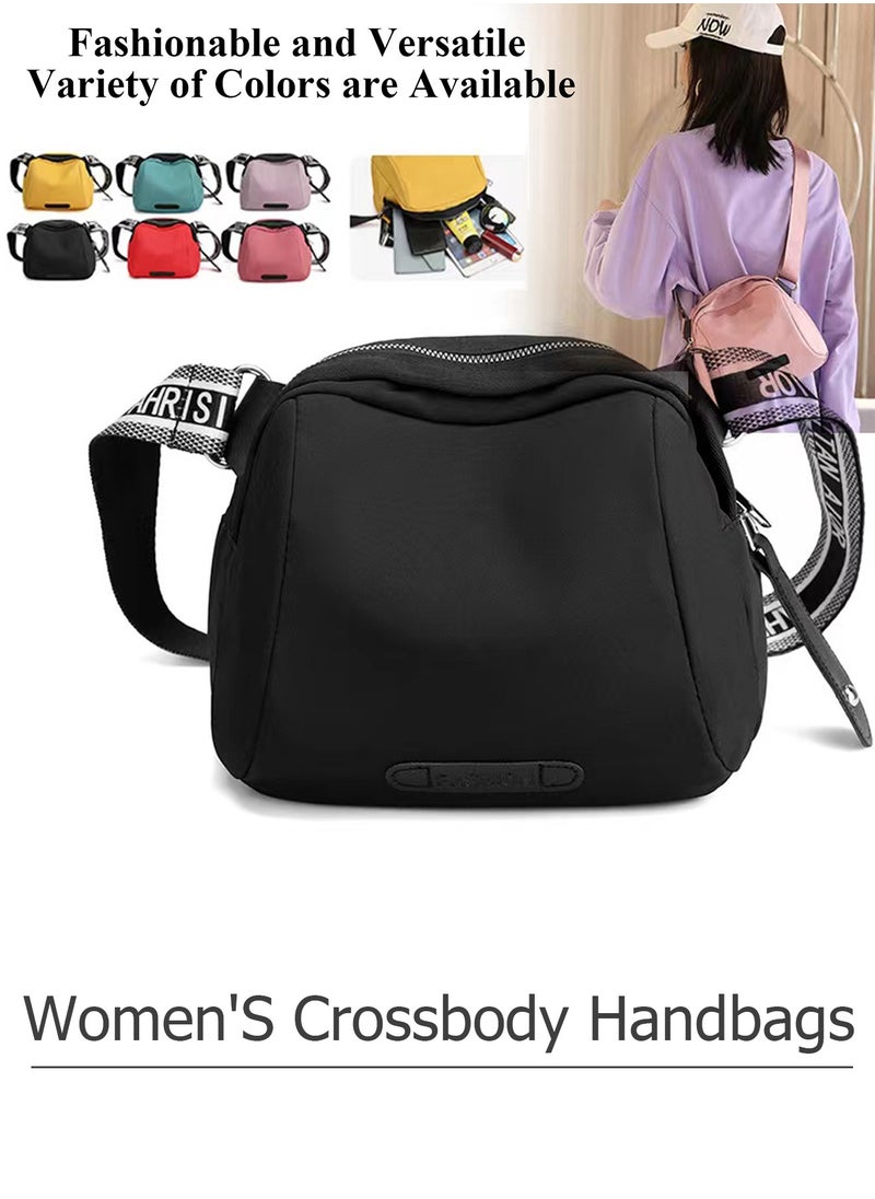 Qiccijoo - Qiccijoo Crossbody Bags for Women, Fashion Shoulder Bags with Adjustable Shoulder Strap,Women Lightweight Resistant Purse with Zipper Pocket(Black) - Image 1