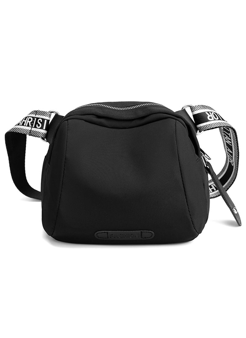 Qiccijoo - Qiccijoo Crossbody Bags for Women, Fashion Shoulder Bags with Adjustable Shoulder Strap,Women Lightweight Resistant Purse with Zipper Pocket(Black) - Image 1
