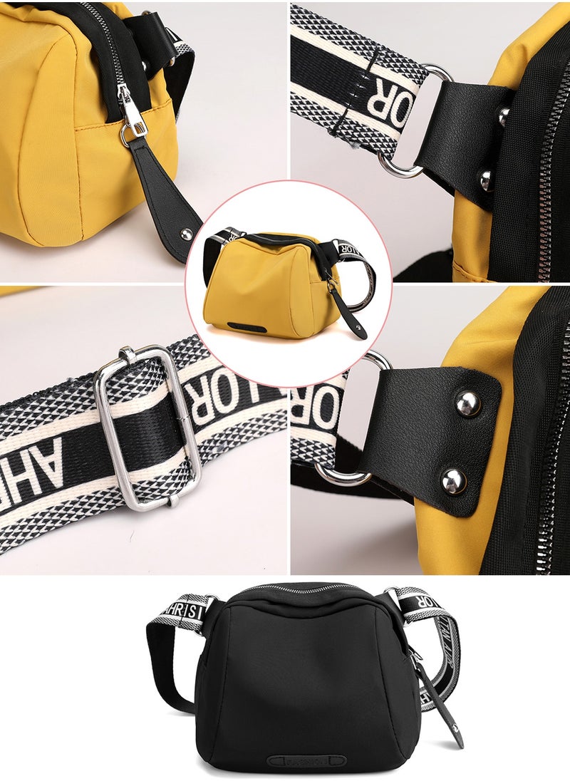 Qiccijoo - Qiccijoo Crossbody Bags for Women, Fashion Shoulder Bags with Adjustable Shoulder Strap,Women Lightweight Resistant Purse with Zipper Pocket(Black) - Image 1