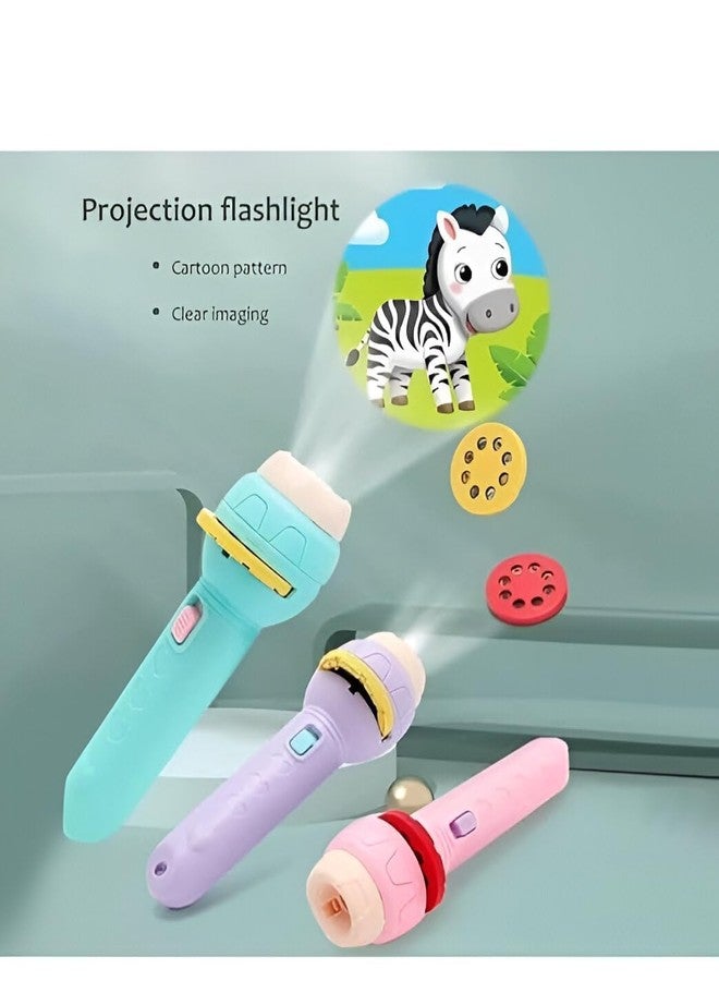 ATOOZED Kids Slide Projector Torch for Bedtime | Fun Storytelling Flashlight with Interchangeable Slides | Safe ABS Material | Easy to Use | Night Light & Sleep Aid for Children - Image 2