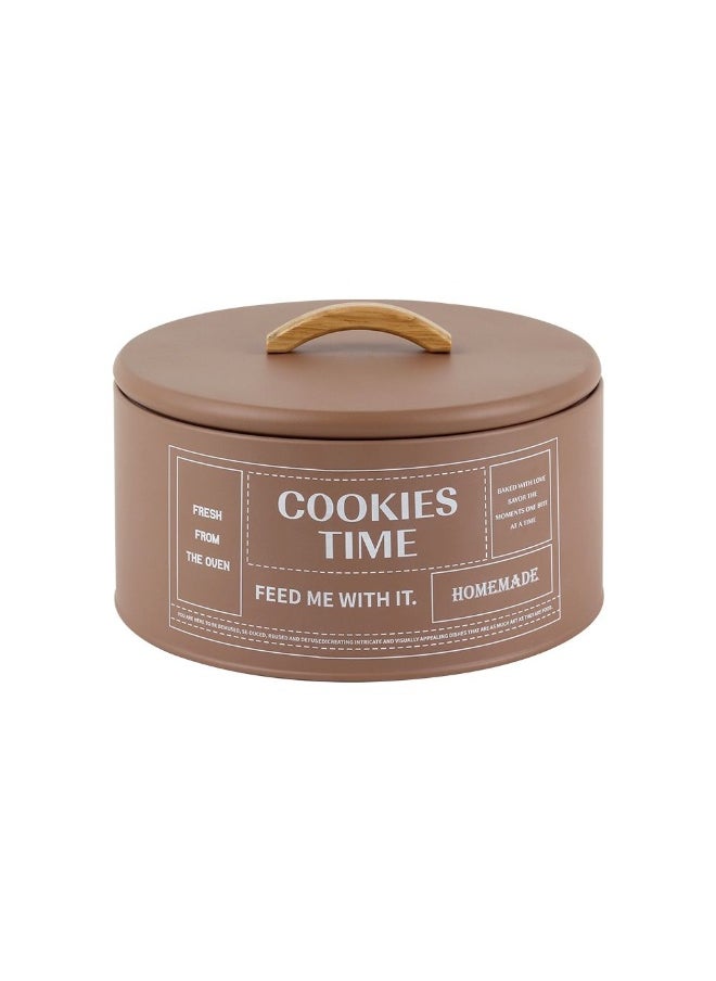 DANUBE HOME Danube Home Mocha Food Storage Containter D 22.5 X 14Cm Iron Metal, Rubber Wood Food Storage Food Storage For Home Kitchen Dining - Brown  - Image 2