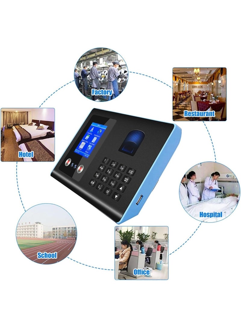 🏢 Advanced Time Attendance System (3-in-1): Face Recognition (Infrared) + Fingerprint + Password - 0.5s Quick Check-in - Employee Schedule Management via USB - Image 4