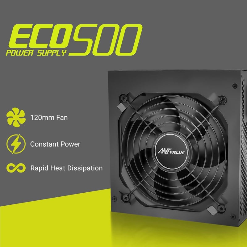Ant Value ECO500 Non Modular Gaming Power Supply/PSU for PC - Image 3