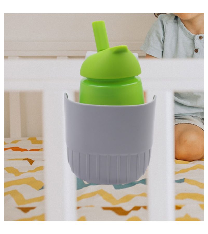 Grey Universal Car Cup Holder Bottle Organizer For Seat Bed Desk Wheelchair - Image 3
