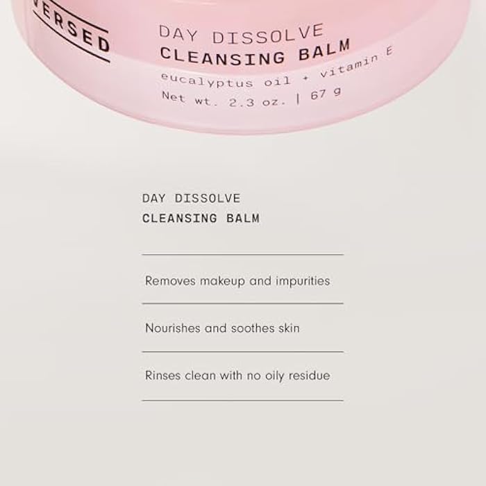 Versed Day Dissolve Cleansing Balm - Makeup Melting Balm Infused with Vitamin E + Eucalyptus Oil to Calm Skin - Oil Based Double Cleanser with Avocado + Jojoba Oil (2.3 oz) - Image 5