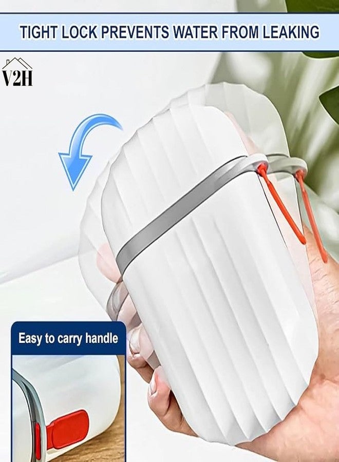 V2H 1 Pcs Travel Soap Case 1 Pcs Toothbrush Case Waterproof Travel Soap Dish Shower with Convenient Handle Leakproof for Bathroom Camp Outdoor - Image 5