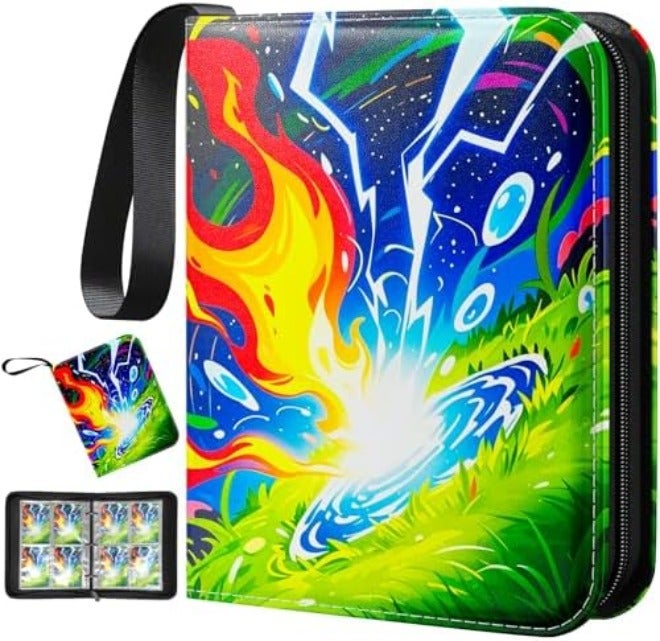 Woorhive Trading Card Binder,4 Pocket Card Collection Binder with 50 Removable Sleeves Can Hold 400 Cards, Waterproof Card Holder for Sports Cards,MTG,TCG,Game Cards,Gifts for Boys  Girls - Image 3