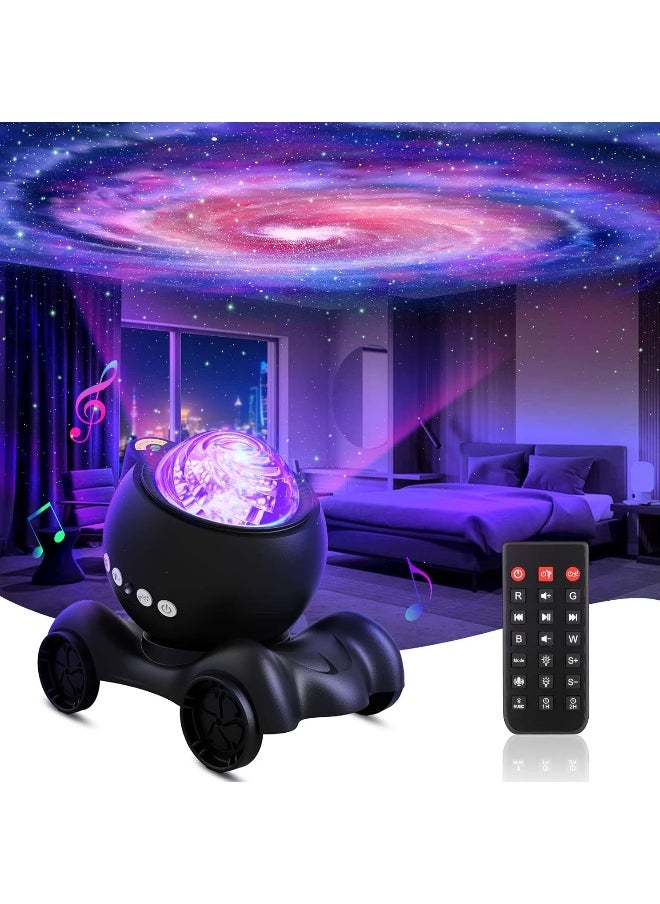 Generic ENOKIK Galaxy Projector, Star Aurora Projector Built-in Bluetooth Speaker, Night Light for Kids Adults, White Noise Light for Home Decor/Relaxation/Party/Music/Gift (Black)  - Image 1
