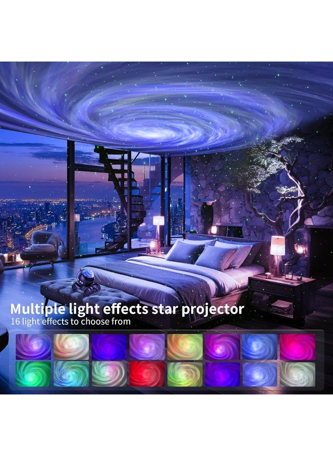 Generic ENOKIK Galaxy Projector, Star Aurora Projector Built-in Bluetooth Speaker, Night Light for Kids Adults, White Noise Light for Home Decor/Relaxation/Party/Music/Gift (Black)  - Image 2