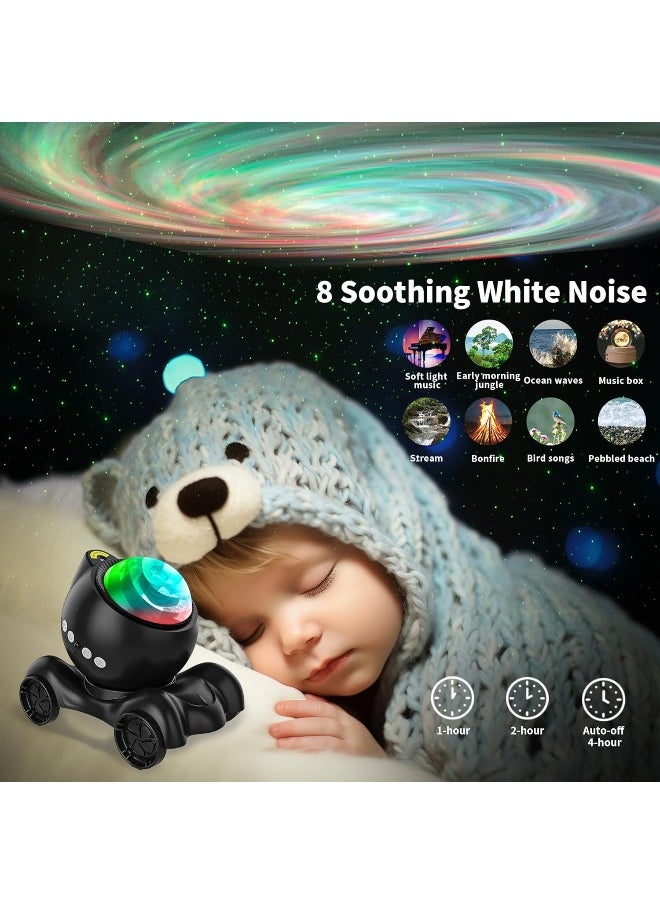Generic ENOKIK Galaxy Projector, Star Aurora Projector Built-in Bluetooth Speaker, Night Light for Kids Adults, White Noise Light for Home Decor/Relaxation/Party/Music/Gift (Black)  - Image 4