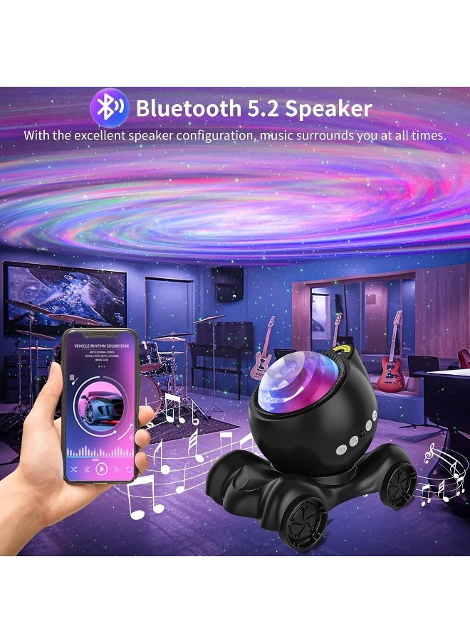 Generic ENOKIK Galaxy Projector, Star Aurora Projector Built-in Bluetooth Speaker, Night Light for Kids Adults, White Noise Light for Home Decor/Relaxation/Party/Music/Gift (Black)  - Image 3
