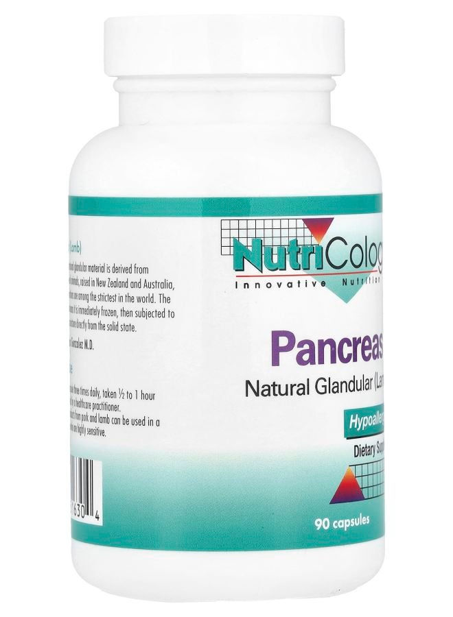 Nutricology Pancreas Natural Glandular (Lamb) 425 mg 90 Capsules - Image 2