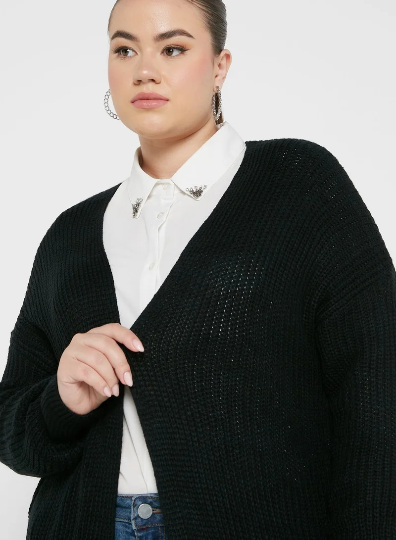 Ella Plus Longline Balloon Sleeve Cardigan