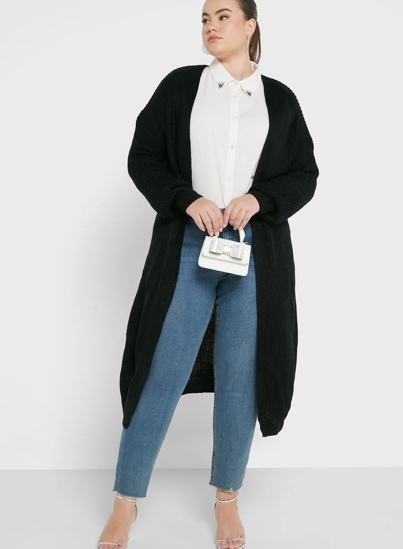 Ella Plus Longline Balloon Sleeve Cardigan